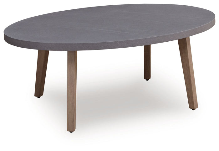 Harmony Headlands - Oval Cocktail Table - Natural / Gray image 1