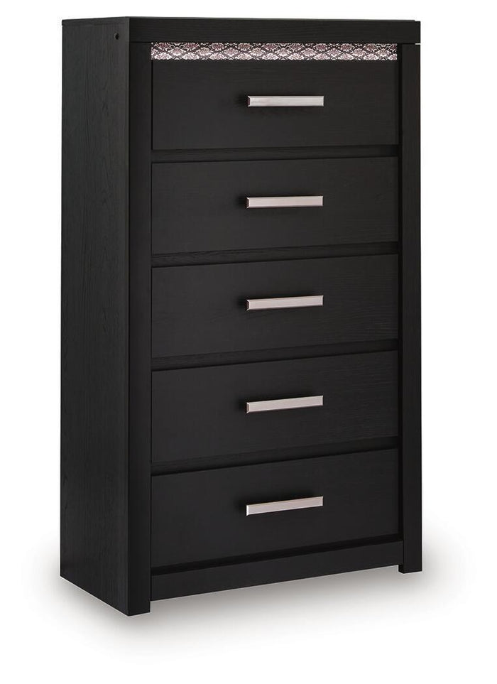 Brizmore - Five Drawer Chest - Black image 1