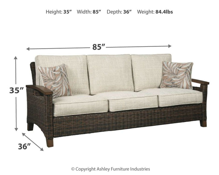 Paradise Trail - Sofa with Cushion - Medium Brown image 3