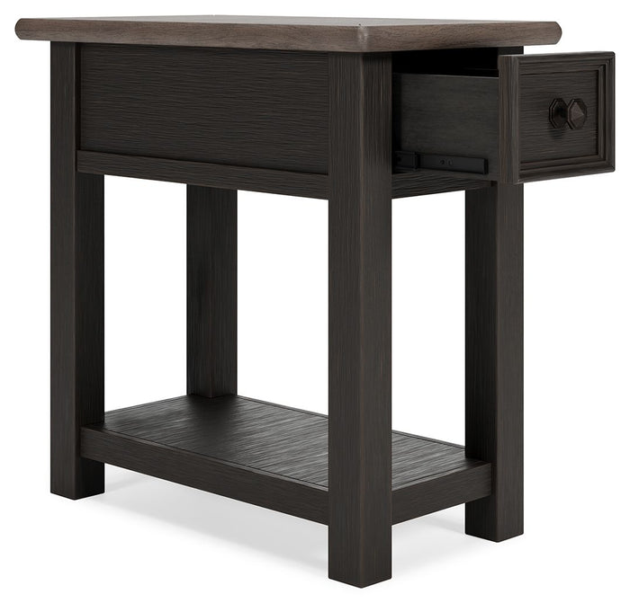 Tyler Creek - Chair Side End Table - Black / Gray image 3