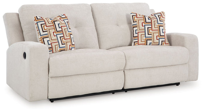 Danum - 2 Seat Reclining Sofa - Fabric - Stone image 1