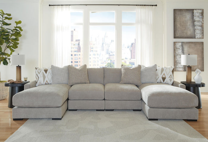 Aslan Court - 4-Piece Sofa Pit Sectional - Pebble image 2