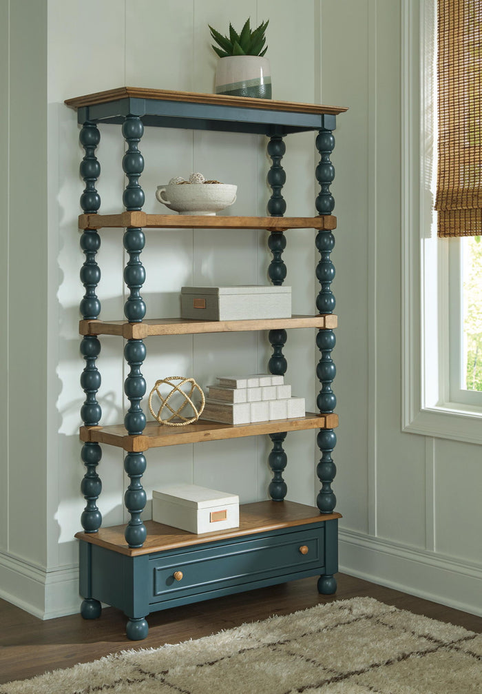 Finnworth - Bookcase - Blue / Brown image 3