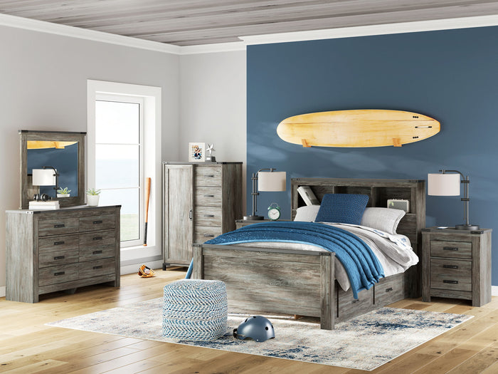 Frandern - Bookcase Panel Bedroom Set With Storage image 1