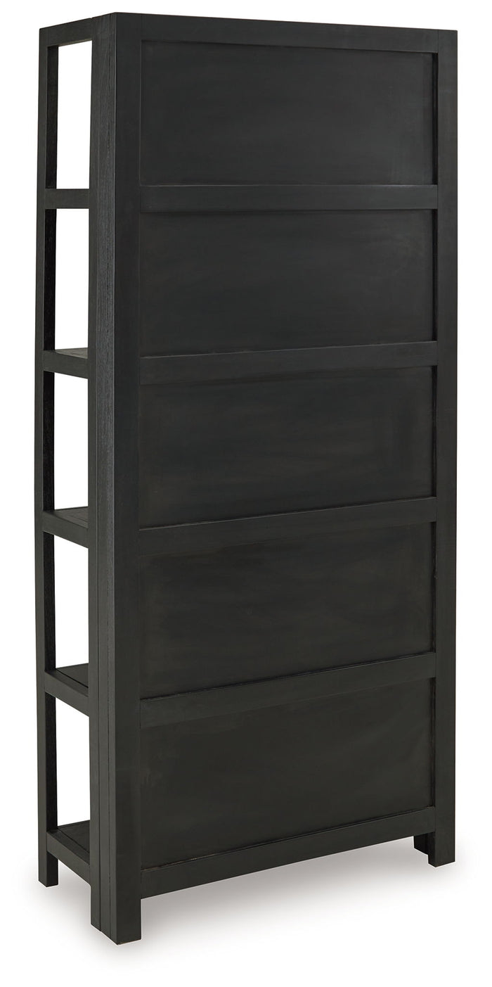 Abyard - Bookcase - Black / Natural image 2