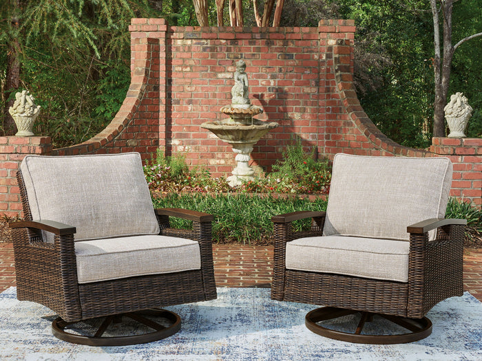 Monterey Point - Swivel Lounge Chair (Set of 2) - Dark Brown image 3