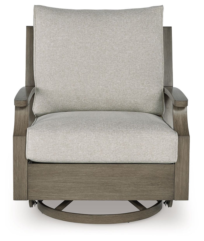 Rainier Ranch - Swivel Glider Chair With Cushion - Brown / Beige image 4