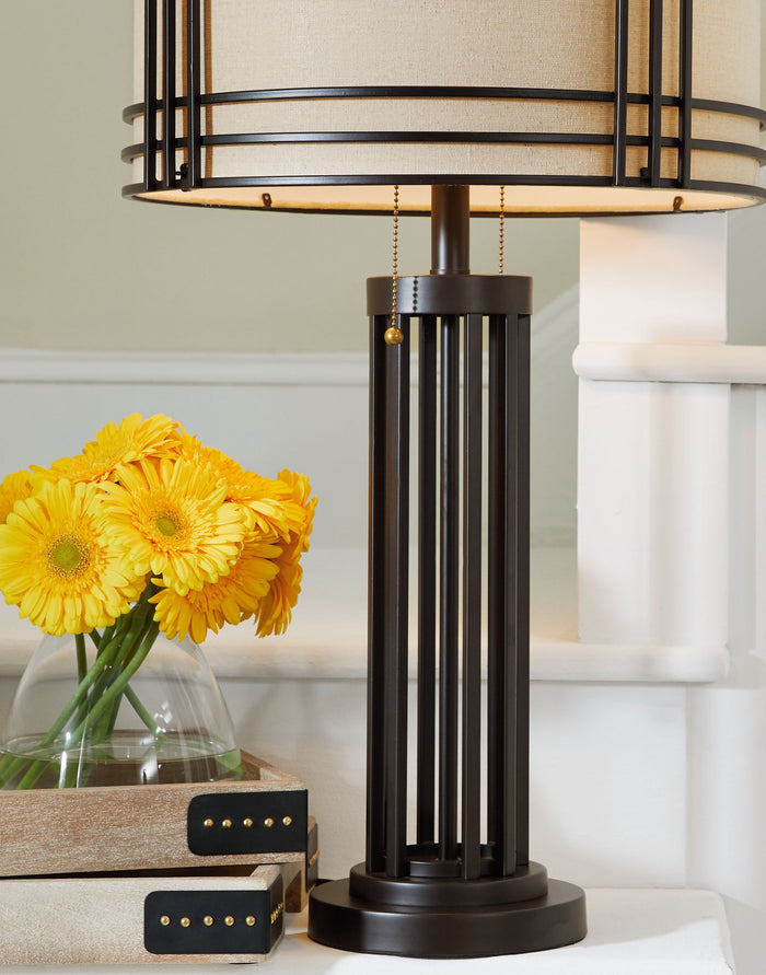 Hanswell - Metal Table Lamp  - Dark Brown image 2