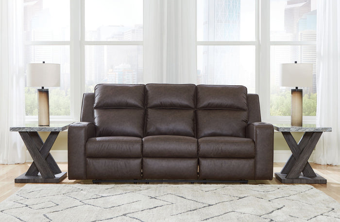 Lavenhorne - Rec Sofa W/Drop Down Table - Granite image 3