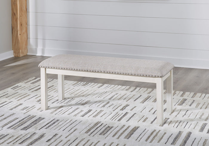 Robbinsdale - Large Upholstered Dining Room Bench - Antique White image 3