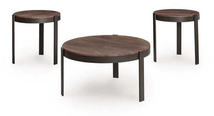 Horizon Hills - Occasional Table Set (Set of 3) - Brown / Black image 1