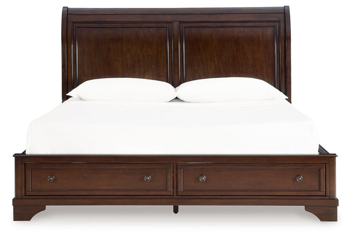 Trellington - King Sleigh Storage Bed - Brown image 3