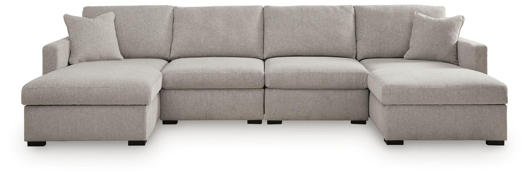 Gray / 4 Pc. Double Chaise Sectional