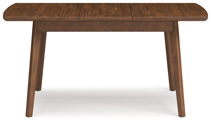 Lyncott - Rectangular Dining Room Butterfly Extension Table - Brown image 2