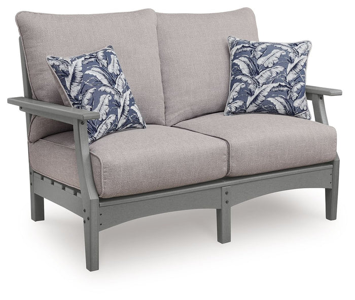 Cove Beach - Loveseat With Cushion - Gray image 1