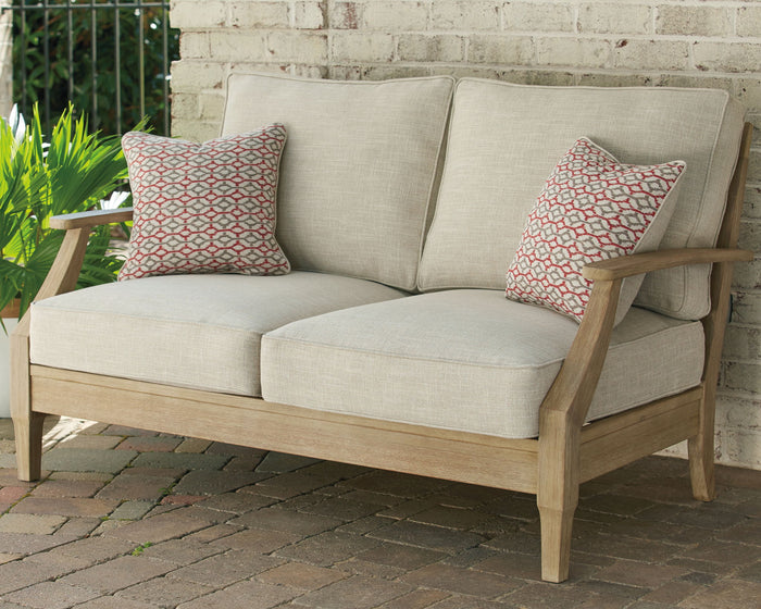 Clare View - Loveseat w/Cushion - Beige image 3