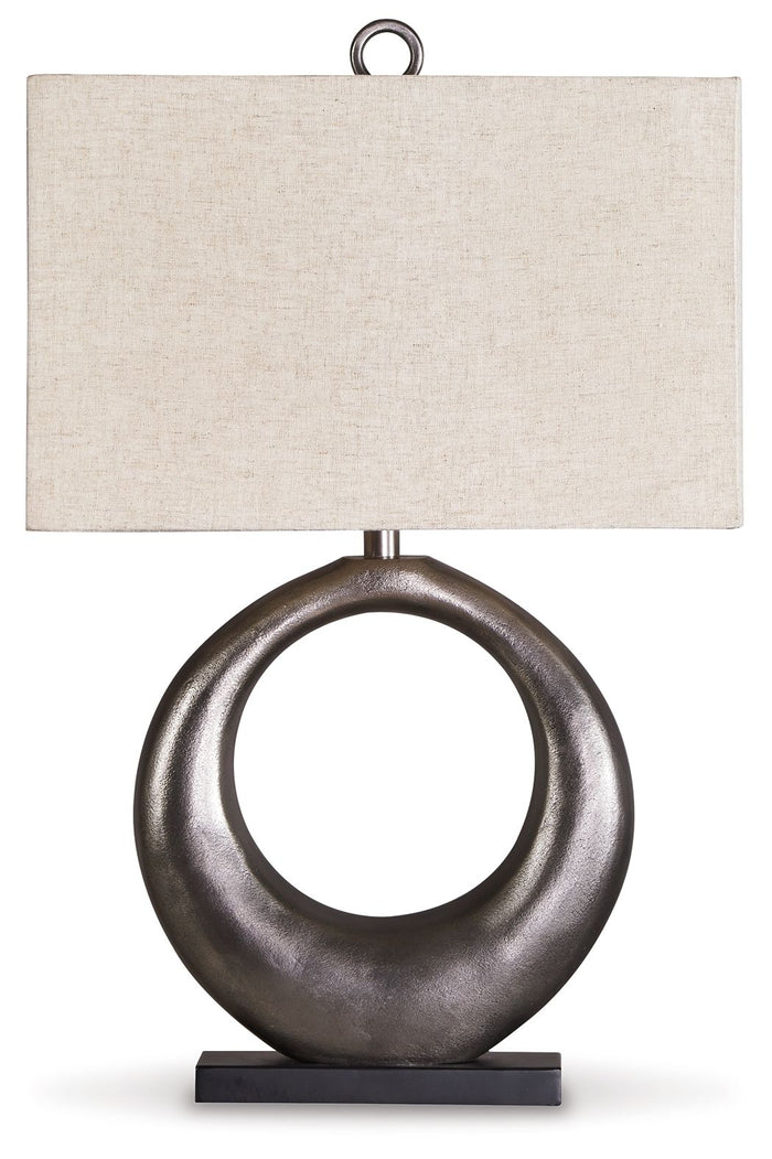 Saria - Metal Table Lamp  - Antique Silver Finish image 1