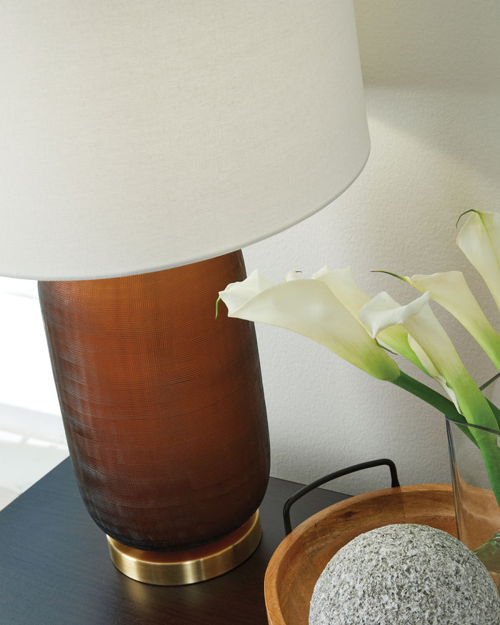 Farberman - Glass Table Lamp - Amber image 4