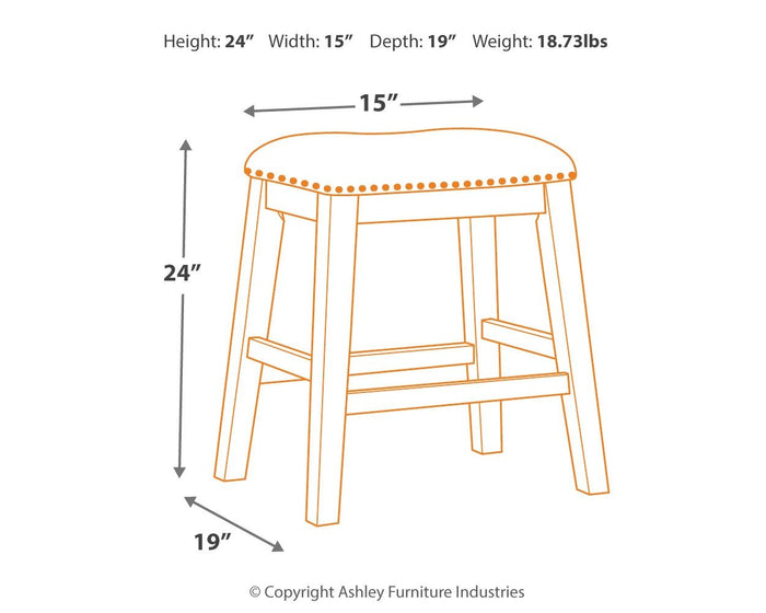 Caitbrook - Upholstered Stool (Set of 2) - Gray image 3