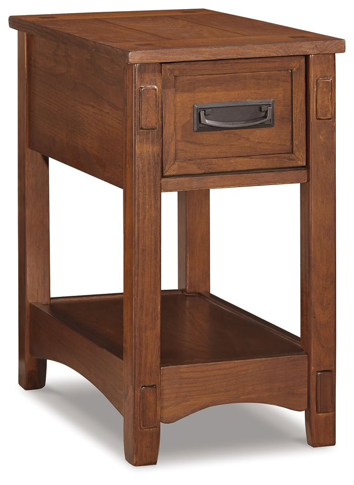 Breegin - Chair Side End Table - 1 Drawer - Brown image 1