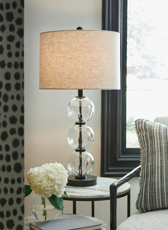 Airbal - Glass Table Lamp (Set of 2) - Clear / Black image 3