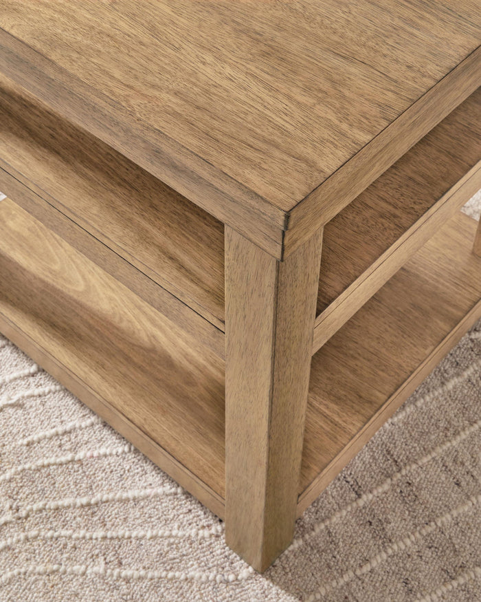 Wittenmyer - Rectangular End Table - Natural / Black image 3