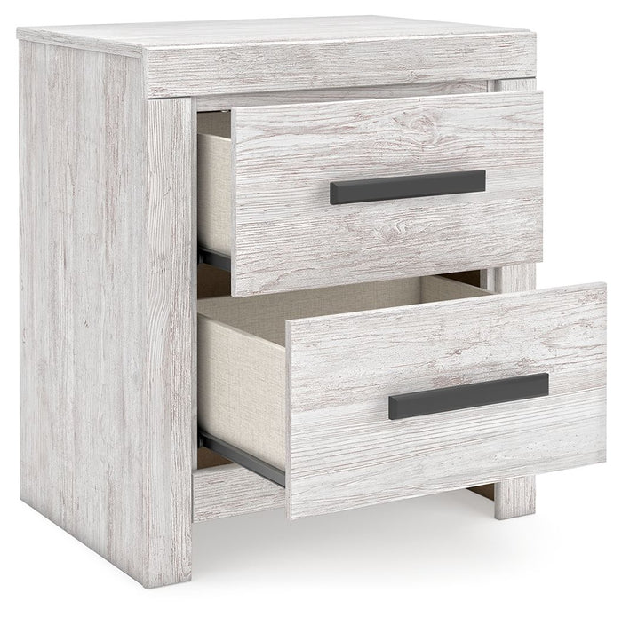 Cayboni - Two Drawer Night Stand - Whitewash image 3