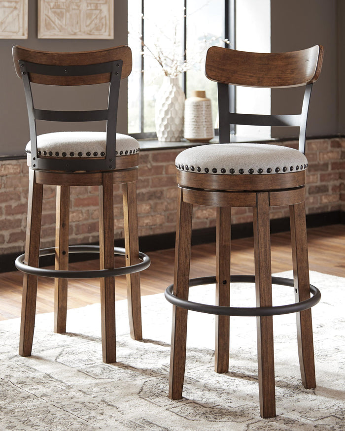 Valebeck - Tall Upholstered Swivel Barstool image 7