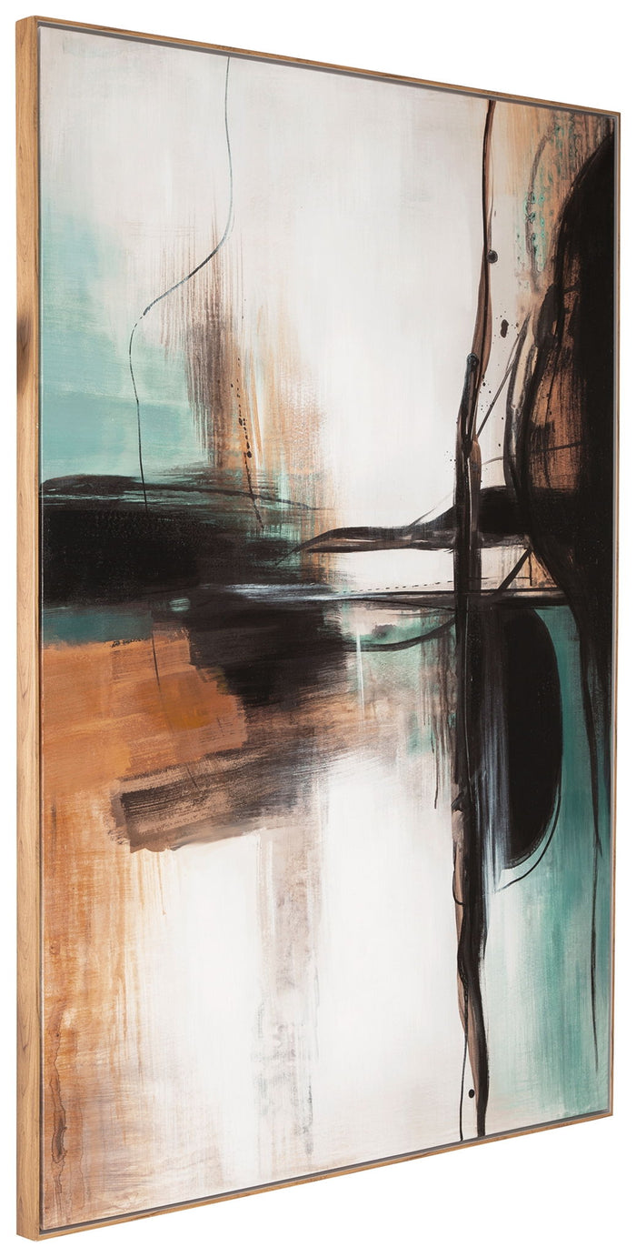 Brunonia - Wall Art - Teal / Orange / Black image 3