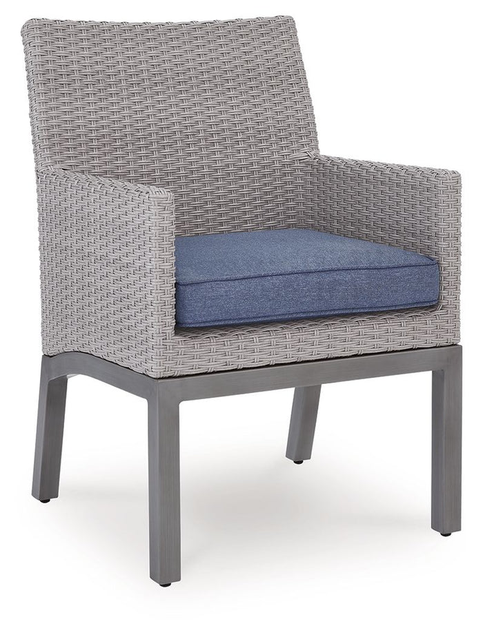 Half Moon Beach - Arm Chair With Cushion (Set of 2) - Blue / Gray image 2