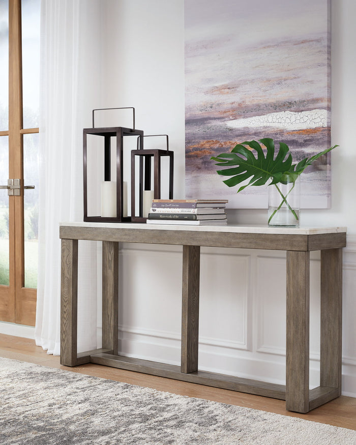 Loyaska - Sofa Table - Brown / Ivory image 3