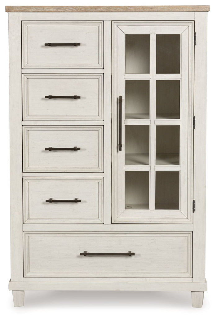 Shaybrock - Door Chest - Antique White / Brown image 3