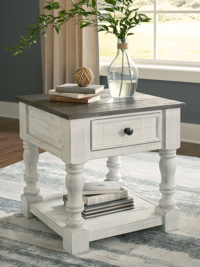Havalance - Square End Table - White / Gray image 2