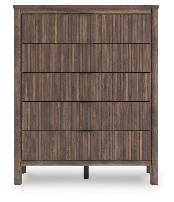 Pamytta - Five Drawer Wide Chest - Brown image 3