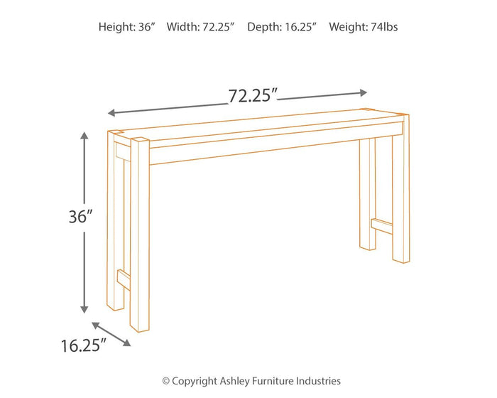 Torjin - Long Counter Table - Dark Brown image 3