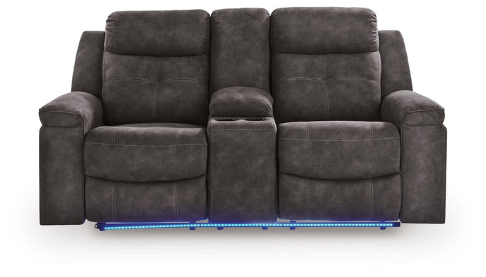 Brysonview - Double Reclining Loveseat With Console - Charcoal image 4