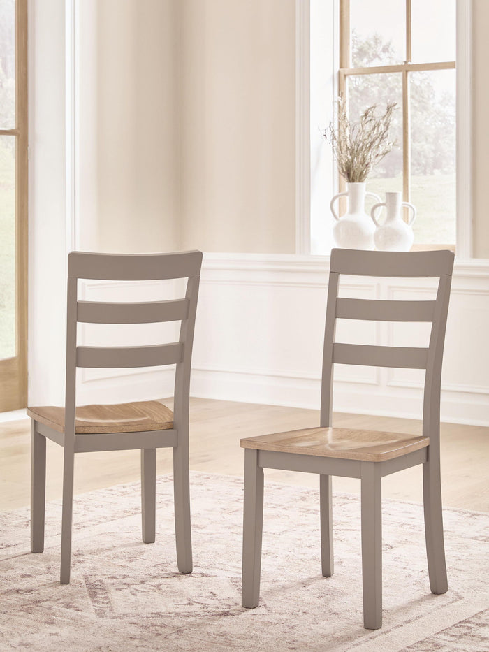 Harperfeld - Dining Room Side Chair (Set of 2) - Natural / Gray image 3