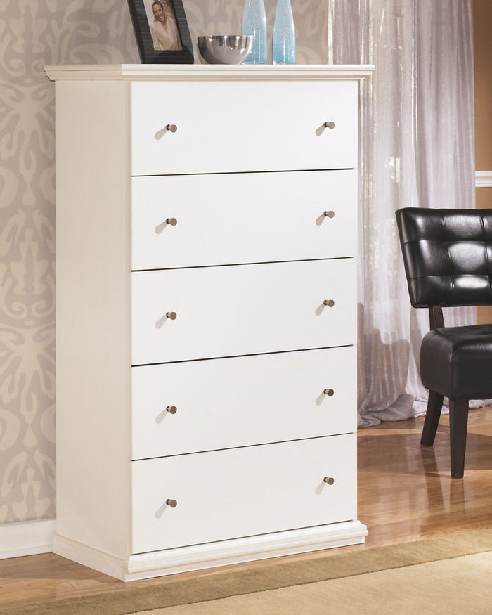 Bostwick Shoals - Five Drawer Chest - White image 3