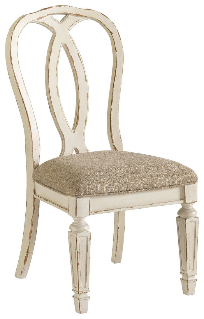 Realyn - Dining UPH Side Chair (Set of 2) - Ribbonback - Chipped White image 1