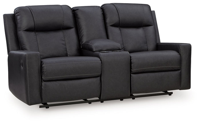 Mackmenville - Double Reclining Loveseat With Console image 1
