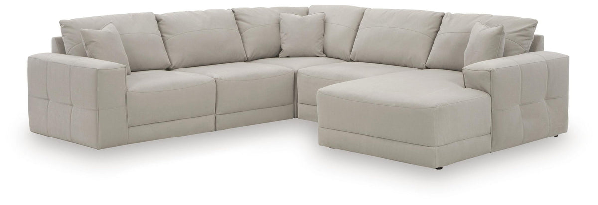 Light Gray / 5 Pc. Right Arm Facing Corner Chaise Sectional