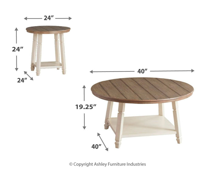 Bolanbrook - Occasional Table Set (Set of 3) - White / Brown / Beige image 4