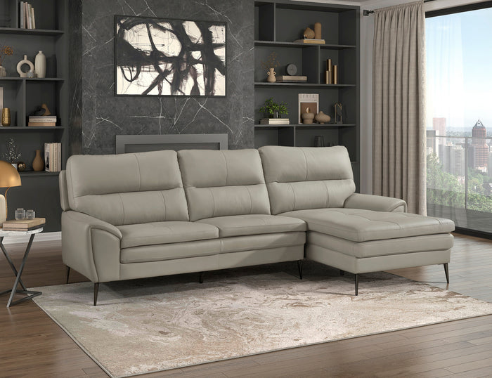 Rowan 2-Piece Sectional with Right-Side Chaise, Leather Match image 1