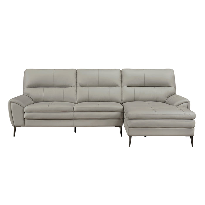 Rowan 2-Piece Sectional with Right-Side Chaise, Leather Match image 9