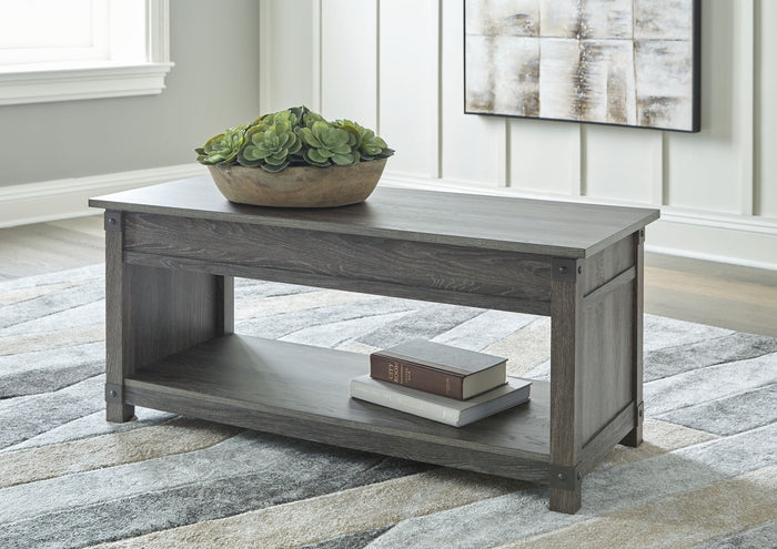 Freedan - 3 Pc. - Coffee Table, 2 End Tables - Grayish Brown image 3
