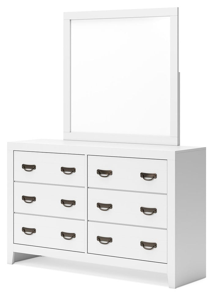 Binterglen - Dresser And Mirror - White image 3
