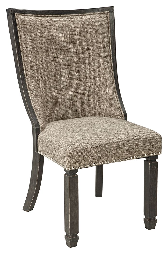 Tyler Creek - Dining UPH Side Chair (Set of 2) - Framed Back - Black / Grayish Brown image 2