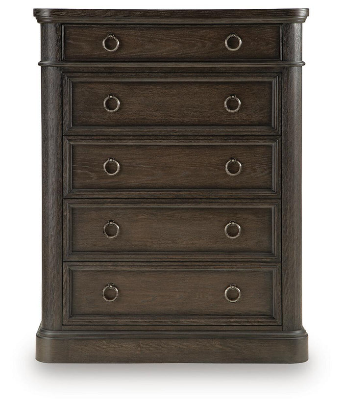 Wickenger - Five Drawer Chest - Dark Brown image 4