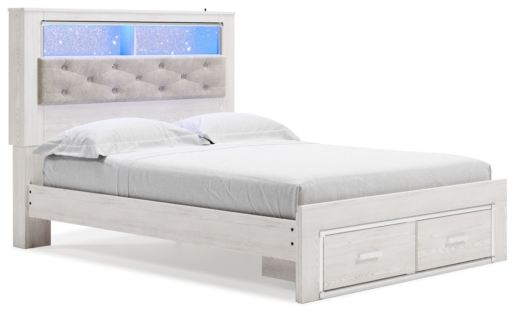 White / Queen / Footboard Storage