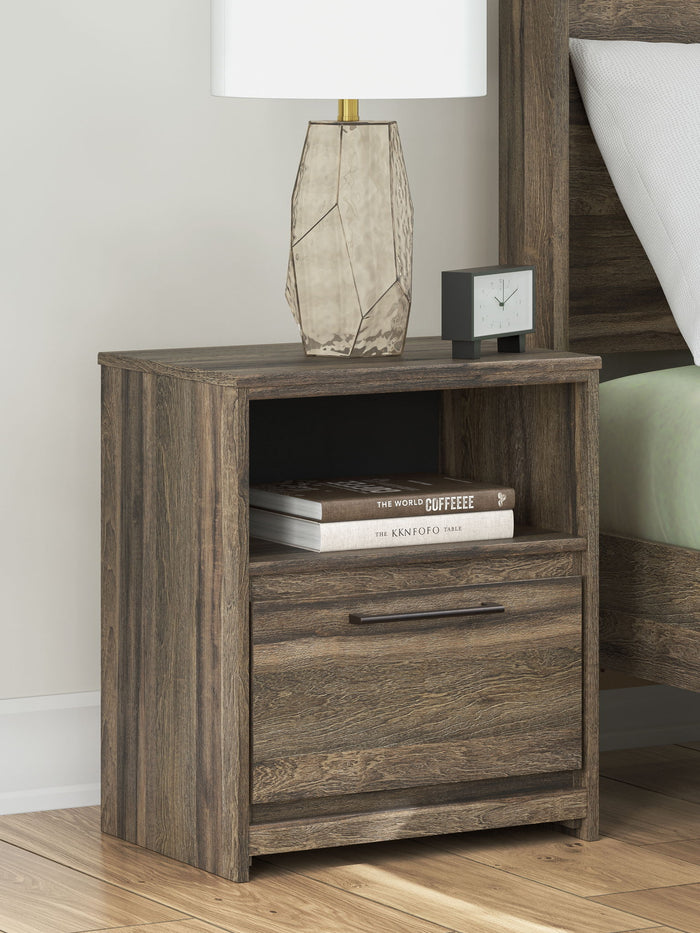 Elbrim - One Drawer Night Stand - Brown image 1
